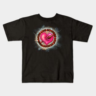 No More Love pierced heart gothic logo Kids T-Shirt